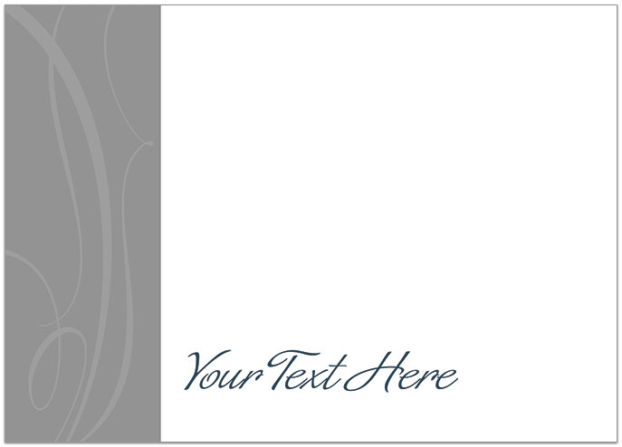 Custom Gray Swirls Notecard D1376D-V