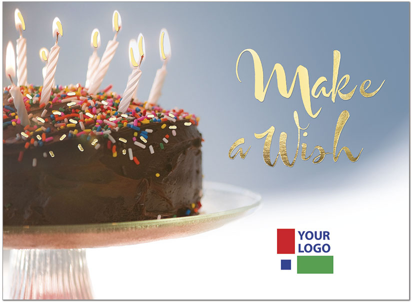 Make A Wish Logo Birthday Card D8031U-4W
