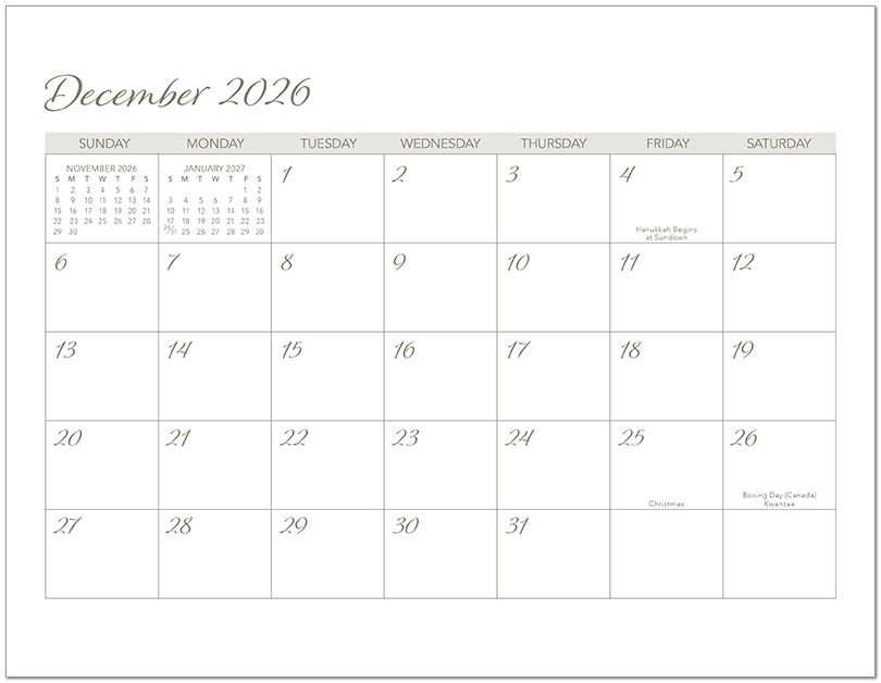 Scenic Seasons Wall Calendar DWP1126