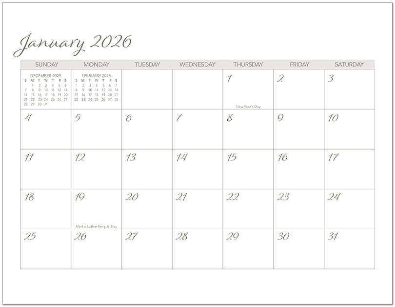 Scenic Seasons Wall Calendar DWP1126