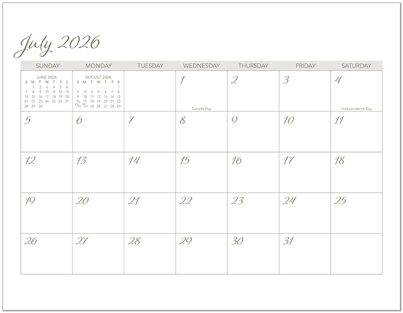 Scenic Seasons Wall Calendar DWP1126
