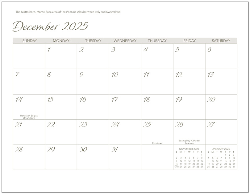Scenic World Wall Calendar DWP1326