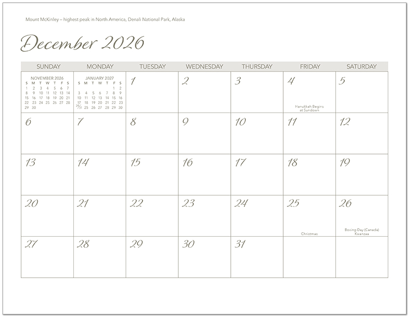 Scenic World Wall Calendar DWP1326
