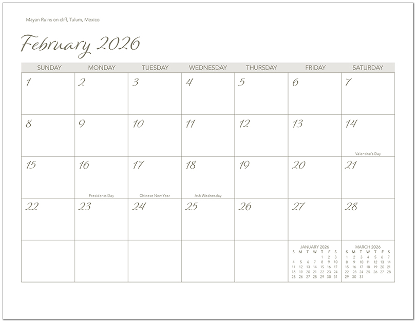 Scenic World Wall Calendar DWP1326