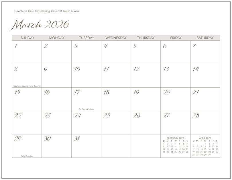 Scenic World Wall Calendar DWP1326