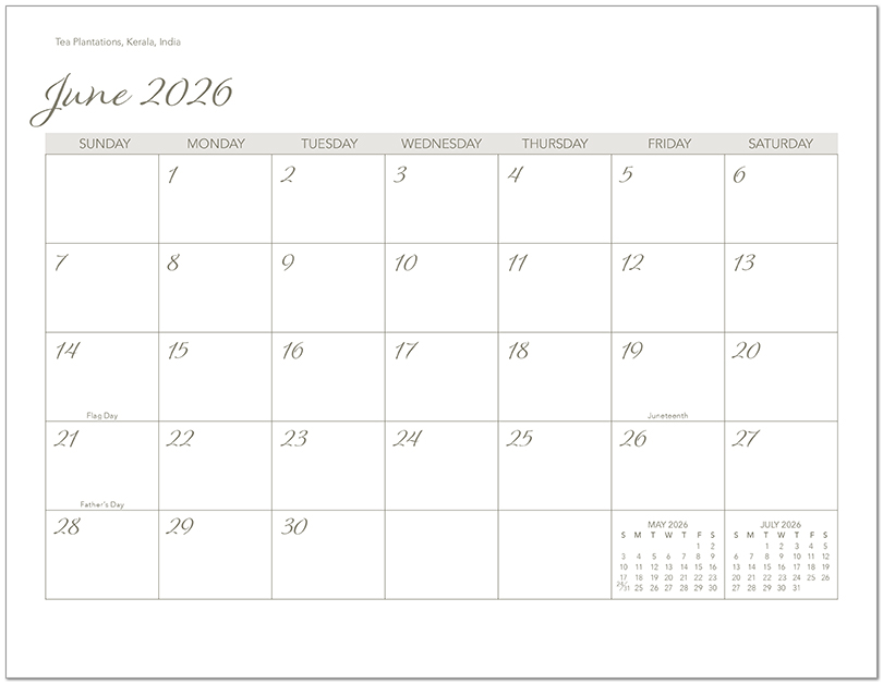 Scenic Seasons Wall Calendar DWM1026