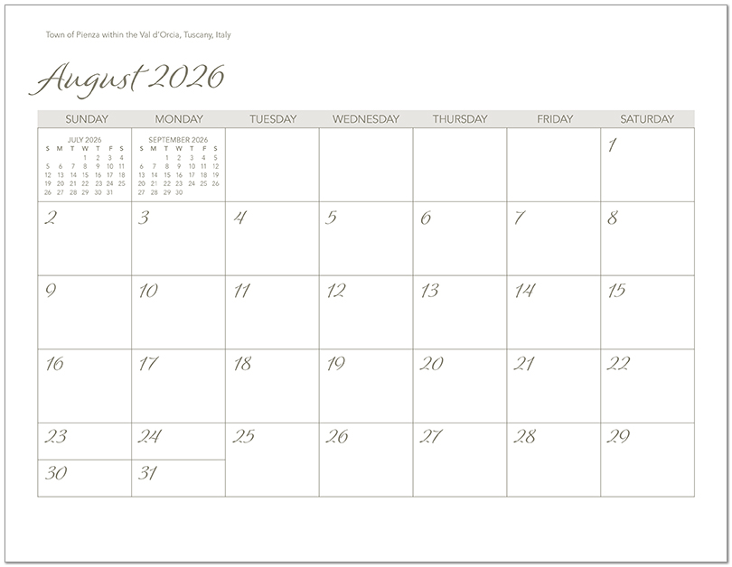 Scenic World Wall Calendar DWP1326
