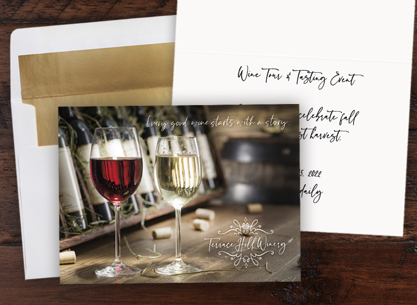 Custom Logo Notecard D7058D-V