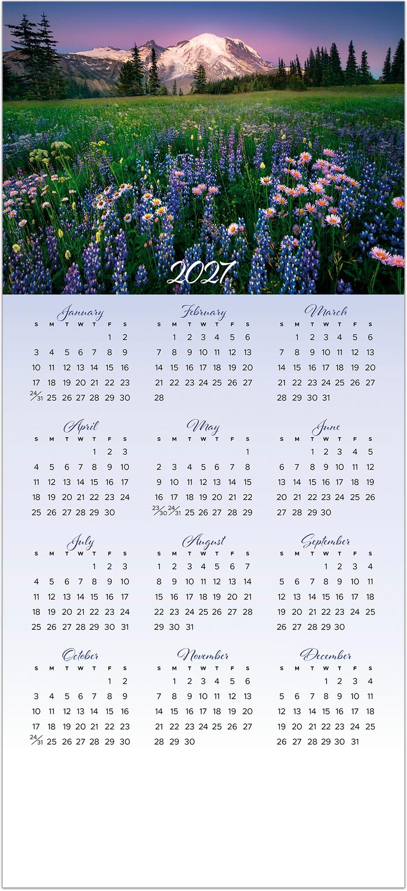 Mountain Premium Calendar Card C3471U-AAA