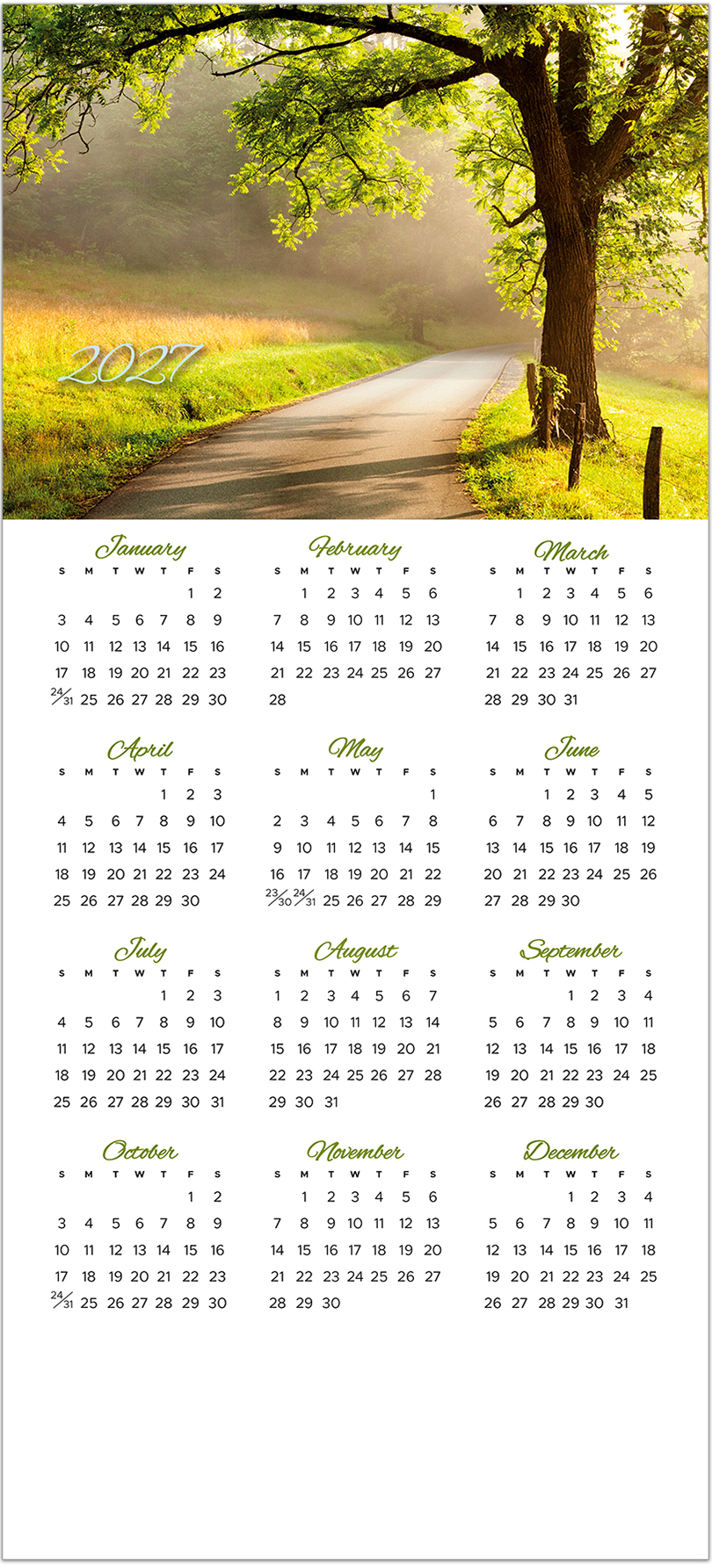 New Beginnings Calendar Card C3480U-AA