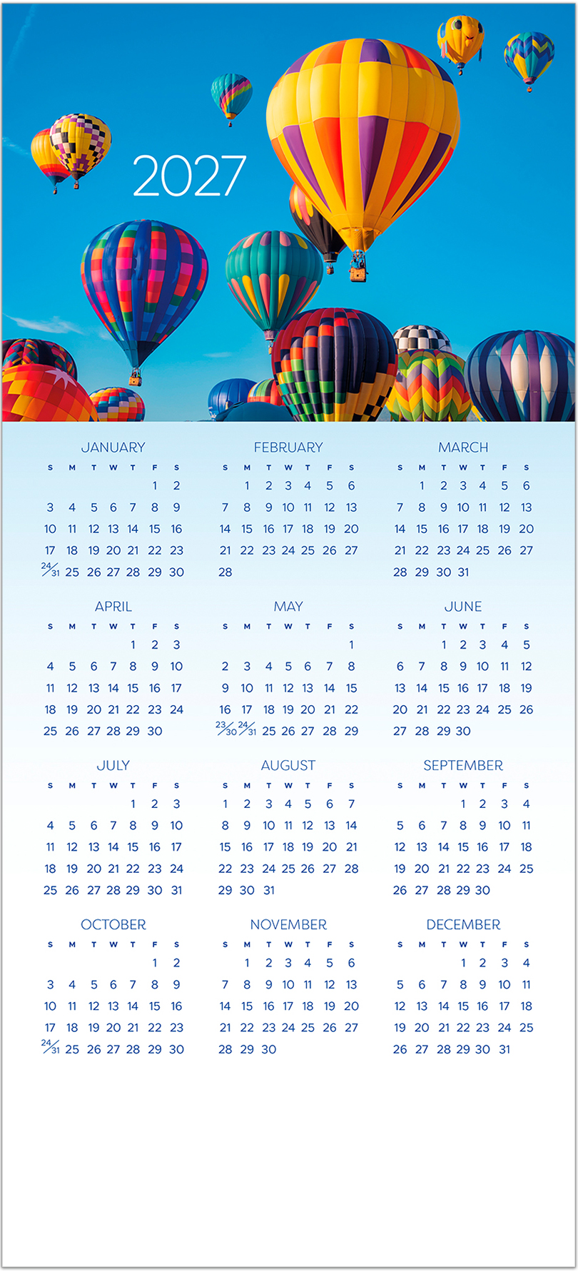 Balloon Adventure Calendar Card C3483U-AA