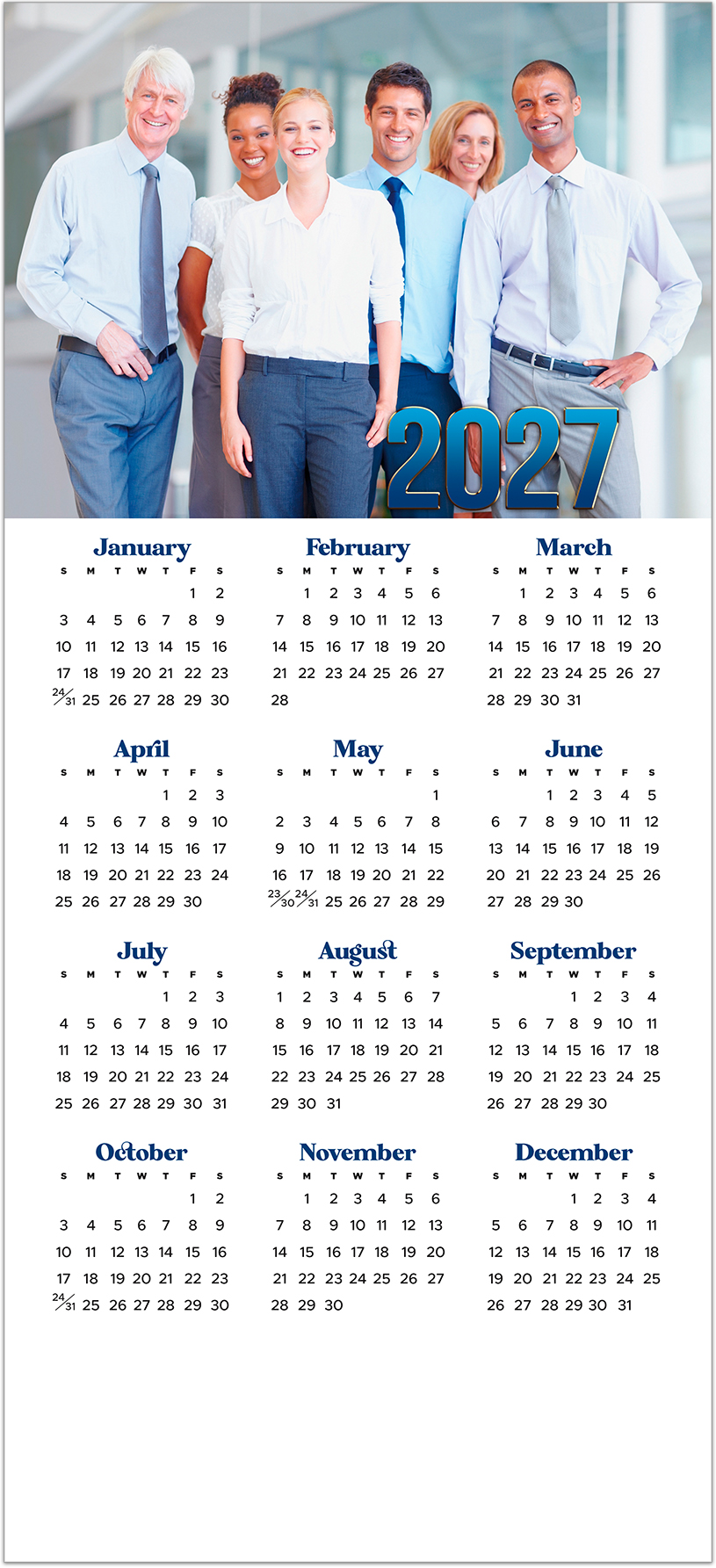 Polished Photo Calendar Card D3498U-4A