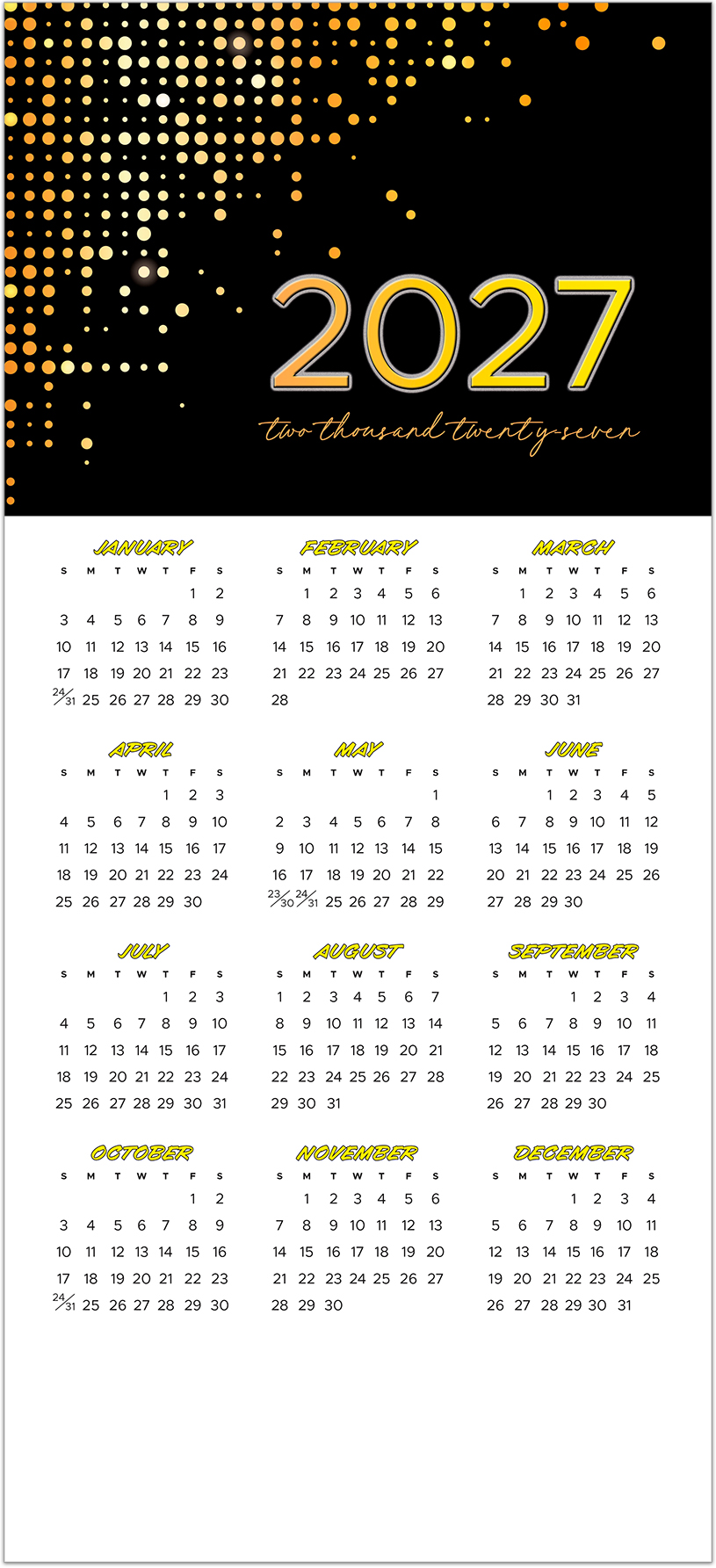 Graphic Premium Calendar Card C3470U-AAA