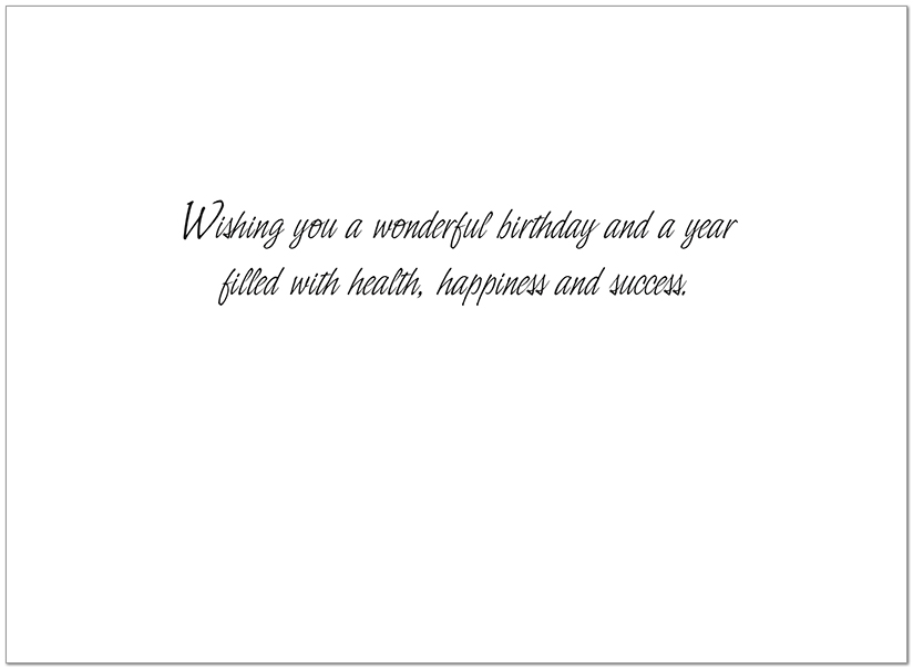 Executive Birthday Greeting Card 502S-W