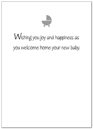 Baby Stroller Greeting Card X55D-Y