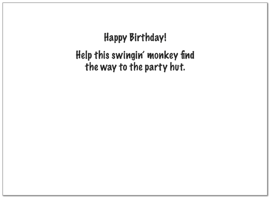 Tiki Party Birthday Card 136U-Y