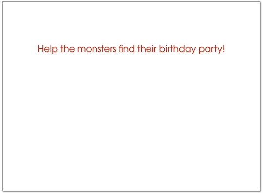 Monster Bash Birthday Card A5024U-Y