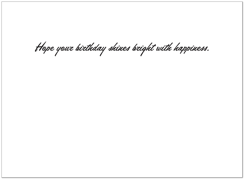 Chrome Wishes Birthday Card A5045U-Y