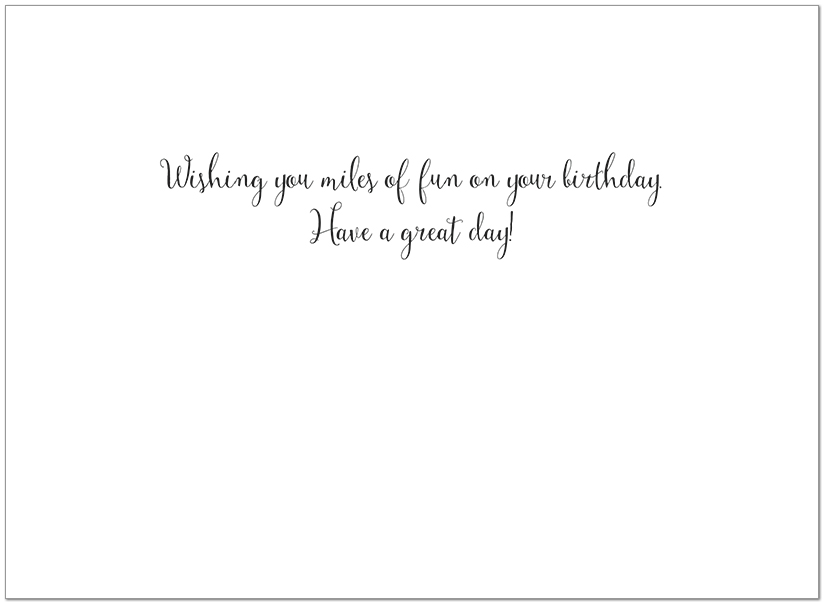Just Go Birthday Card A8017U-X