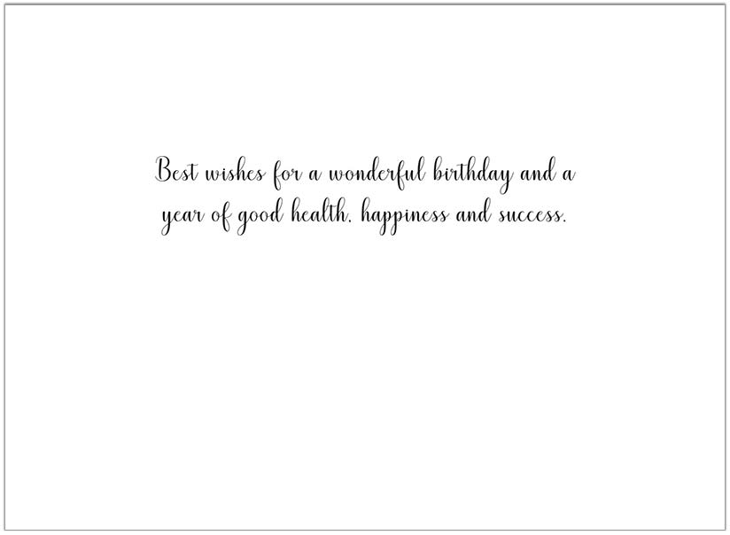 Golden Birthday Card A9000G-W
