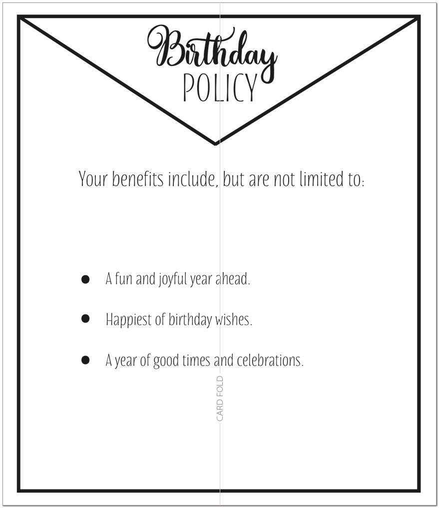 Policy Glitz Birthday Card A9030L-X
