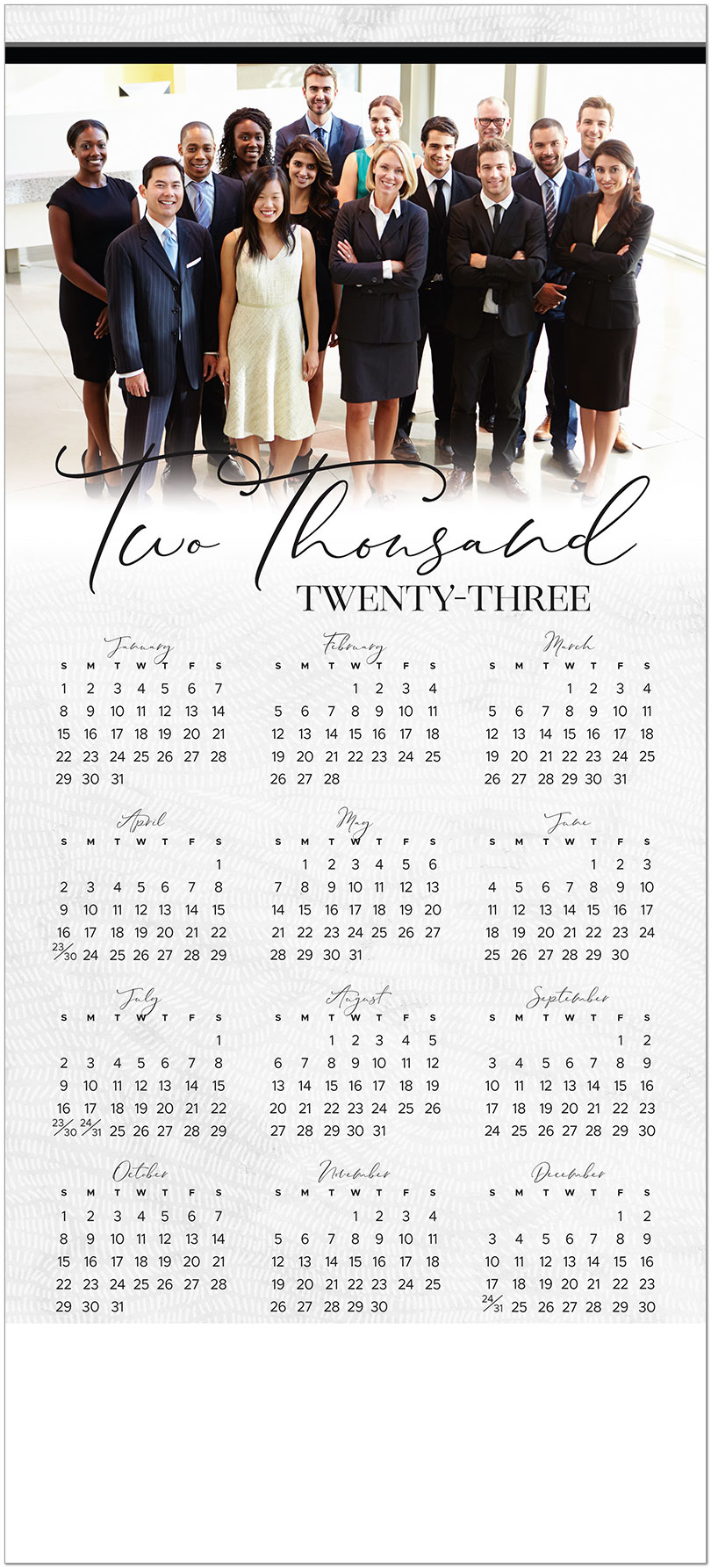 Patterned Photo Calendar Card D2378U-4A