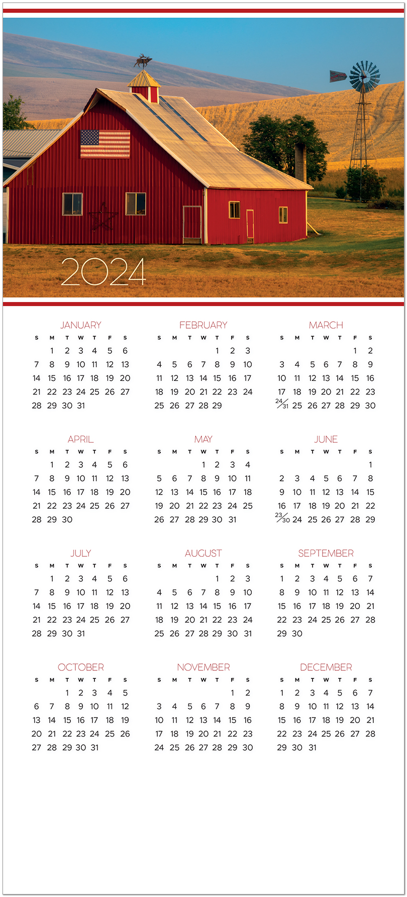 American Pride Calendar Card C2584U-AA
