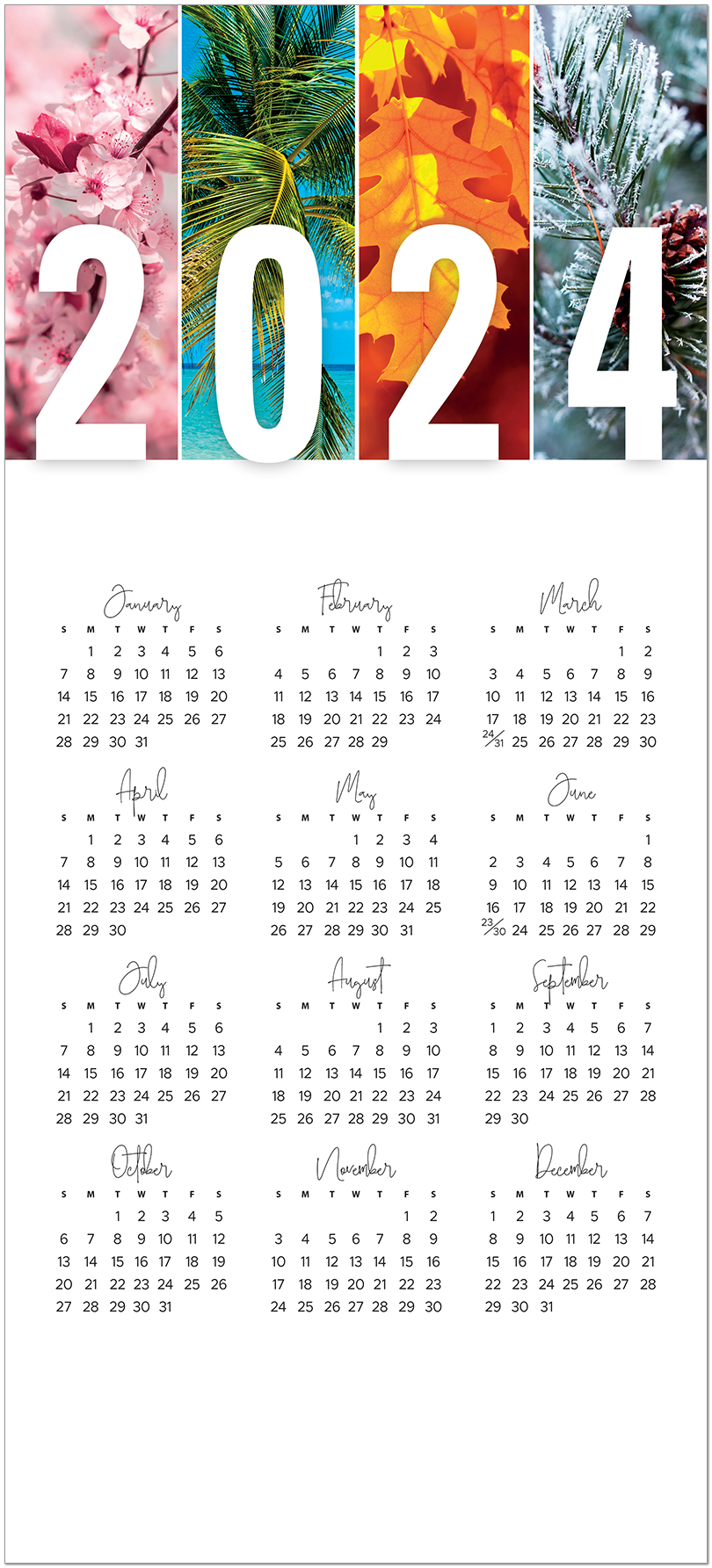 Four Seasons Logo Calendar Card D2641U-4A