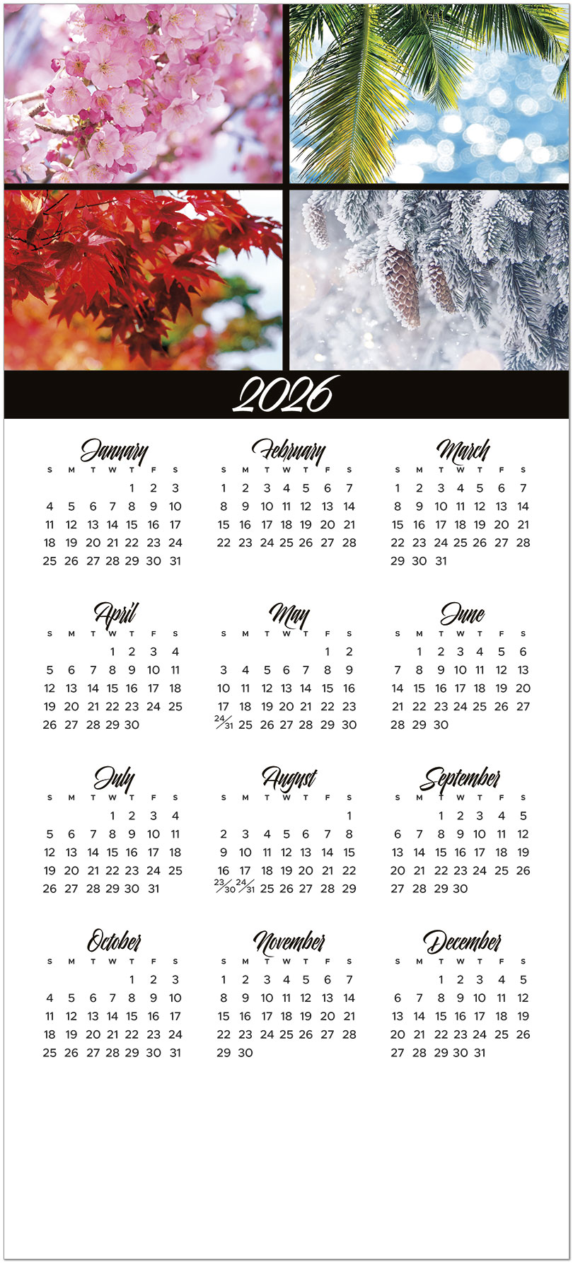 Seasons Premium Calendar Card C2994U-AAA