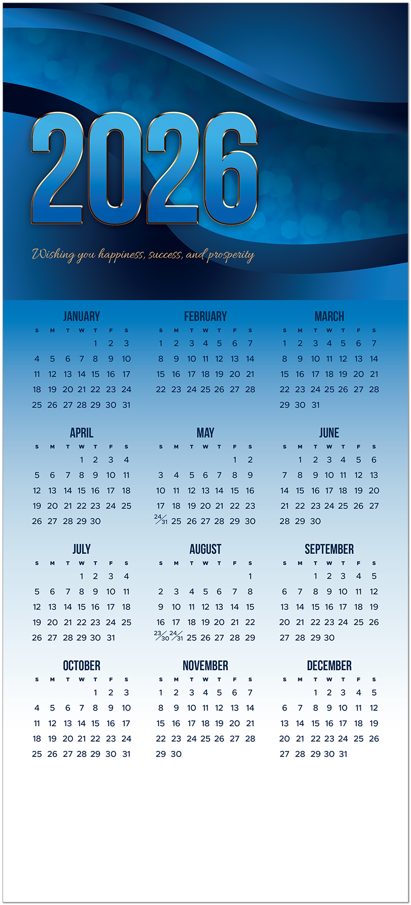 Executive Premium Calendar Card C2993U-AAA
