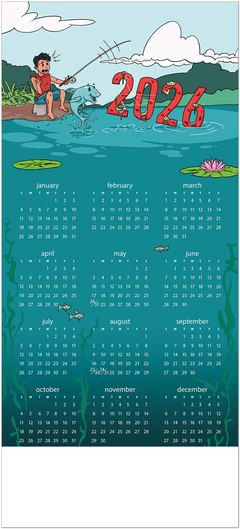 Surprise Catch Calendar Card C3301U-AA