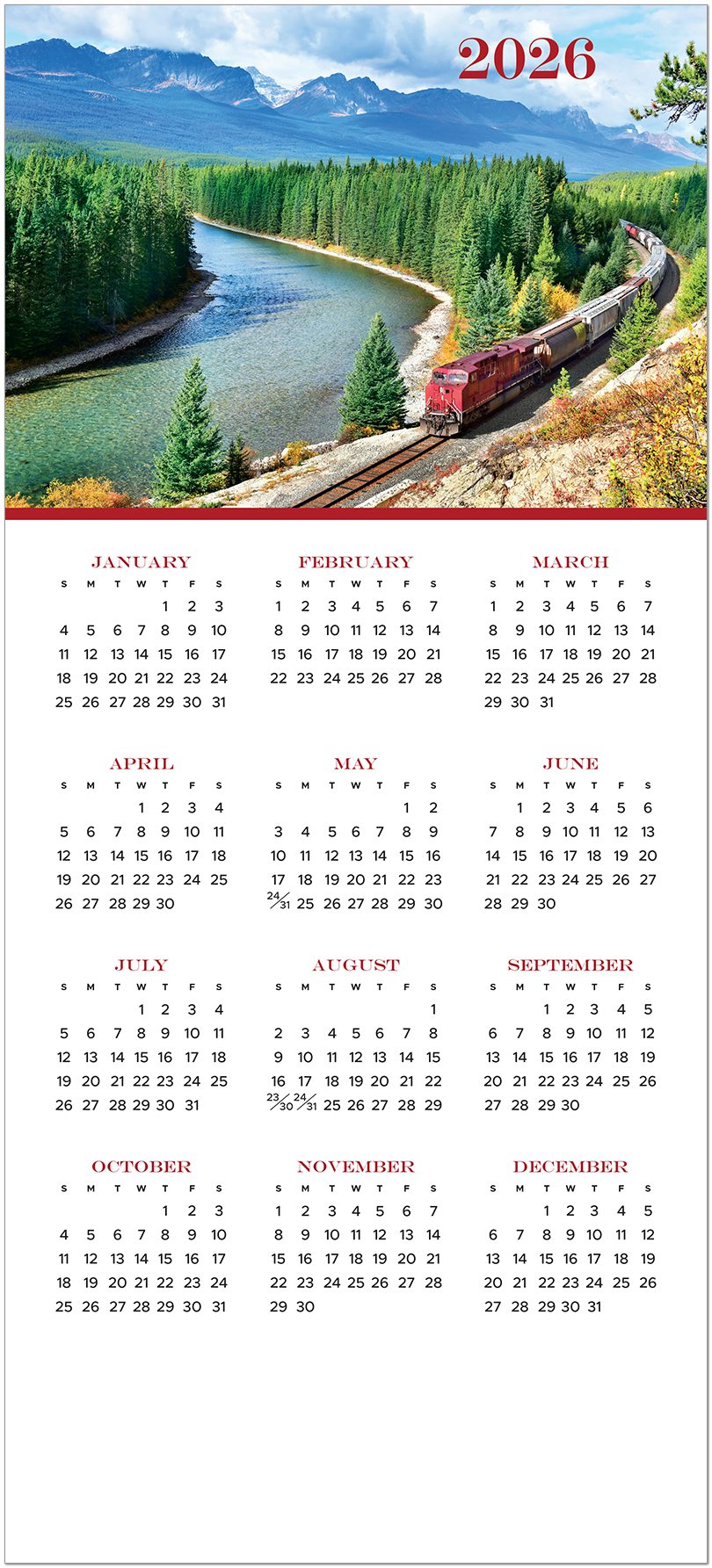 Train Adventure Calendar Card C3303U-AA