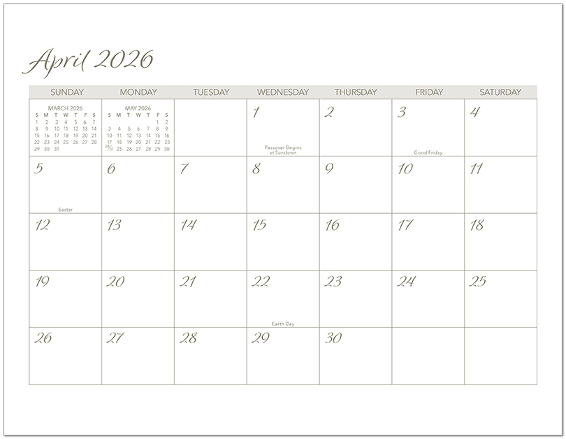 Scenic Seasons Wall Calendar DWP1126