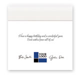 Full Color Logo Imprint and Signature