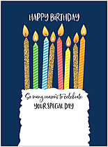 Colorful Candles Logo Card D3439U-Y