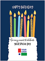 Colorful Candles Logo Card D3439U-V