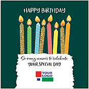 Colorful Candles Logo Card D3439U-V