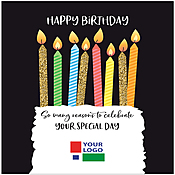 Colorful Candles Logo Card D3439U-V