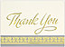 Golden Thank You Card Blank 749D-X