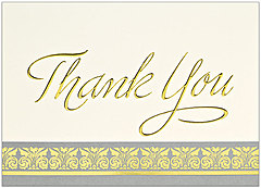 Golden Thank You Card Blank 749D-X