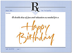 Birthday Prescription Card 195U-Y