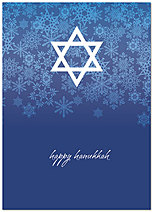 Star of David Hanukkah Card D1334D-A