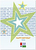 Birthday Stars Name Card D2092U-V