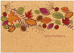 Swirling Leaves Thanksgiving Card H2116KW-AA