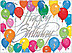 Glitter Balloons Birthday Card A2003S-W