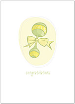 Best wishes to you and your growing family. Baby Rattle Congratulations Card A2074D-Y