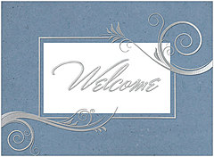 Select a verse or write your own. Stylish Welcome Card A2076U-X