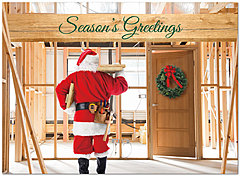 Santa Builder Holiday Card D3185U-A