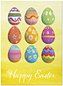 Easter Egg Patterns Card D4069U-Y