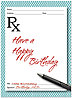 Birthday Script Card D4099U-Y